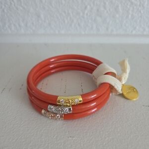 Sz Large🪸NEW BuDhaGirl 🪸 Coral Set Of 3 Three Kings All Weather Bangles $125